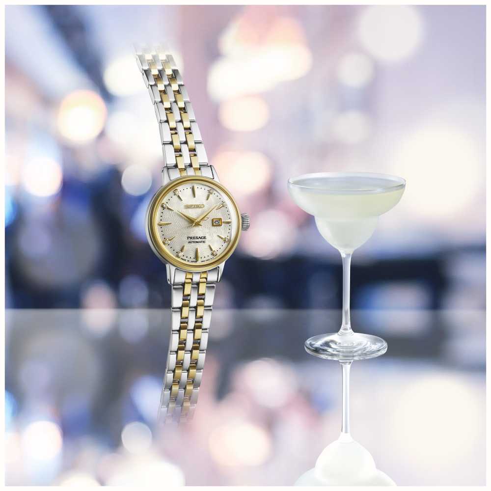 Seiko Presage Cocktail Time White Lady Diamante Torcido 30 3 Mm