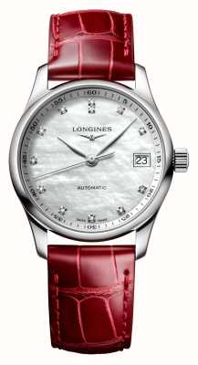 LONGINES Pulseira De Couro Bege De Mulher Da Cole o Master