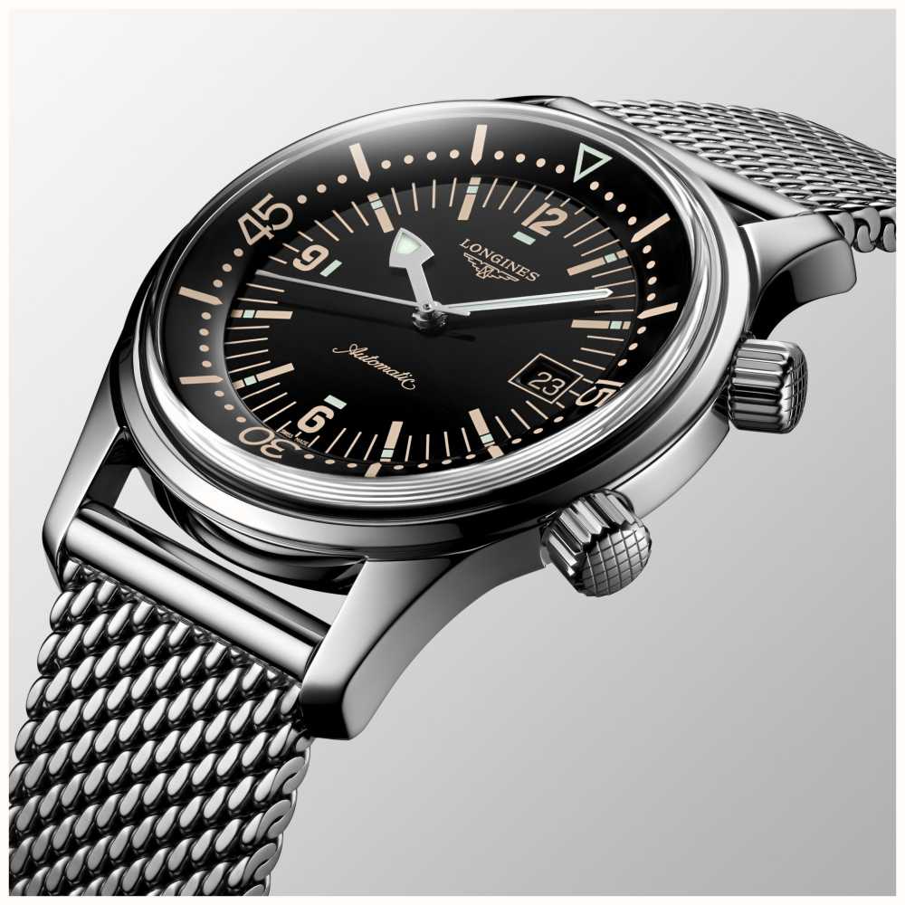 LONGINES Legend Diver Malha De A o Inoxid vel De 42 Mm L37744506