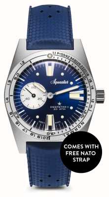 Aquastar Pulseira Deepstar ii (20 atm) blue ray / tropic + pulseira nato azul grátis DS2-TRO BR