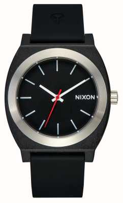 Nixon Opp contador de tempo | mostrador preto | alça de silicone preta A1361-000-00