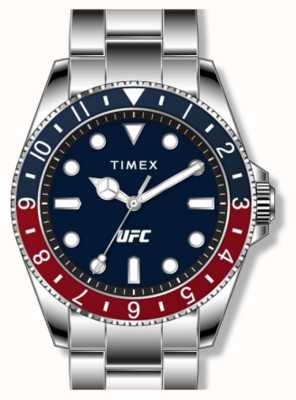 Timex x UFC Moldura estreia azul e vermelha / aço inoxidável TW2V56600