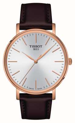 Tissot Bracelete Masculina De Couro Preto Com Mostrador Branco