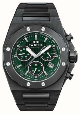 TW Steel Tecnologia de CEO dos homens | mostrador verde | pulseira de aço inoxidável pvd preto CE4081
