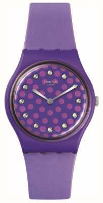 Swatch Relógio biocerâmico de silicone púrpura ameixa perfeito SO31V100
