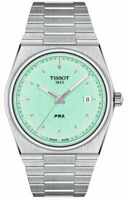 Tissot Prx 40mm quartzo | mostrador verde | pulseira de aço inoxidável T1374101109101