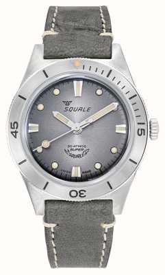 Squale Super-squale | mostrador raio de sol cinza | pulseira de couro cinza SUPERSSG.PG