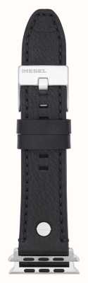 Diesel Pulseira Apple Watch (42/44/45mm) couro preto DSS0001