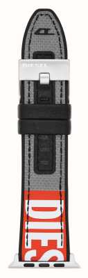 Diesel Pulseira de relógio Apple (42/44/45mm) cinza nylon DSS0006