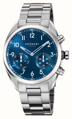 Kronaby Smartwatch masculino híbrido de aço inoxidável com pulseira de aço S3762/1