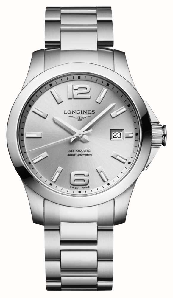 LONGINES Mostrador Conquest Autom tico 39 Mm Prateado Sunray