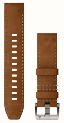 Garmin Somente pulseira de relógio Quickfit® 22 marq - pulseira híbrida de couro/fkm, marrom/preto 010-13225-08