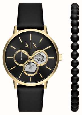 Armani Exchange Vestido Masculino Pulseira De Aço Preto Relógio Pulseira De  Couro AX7101 - First Class Watches™ BRA