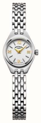 Rotary Balmoral | mostrador branco | pulseira de aço inoxidável LB05125/70