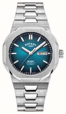 Rotary Regente | mostrador azul | pulseira de aço inoxidável GB05490/73