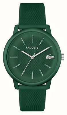Lacoste Masculino 12.12 | mostrador verde | pulseira de silicone verde 2011238