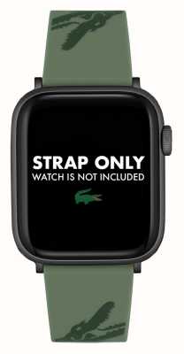 Lacoste Pulseira Apple Watch (42/44mm) com estampa de crocodilo silicone verde 2050018