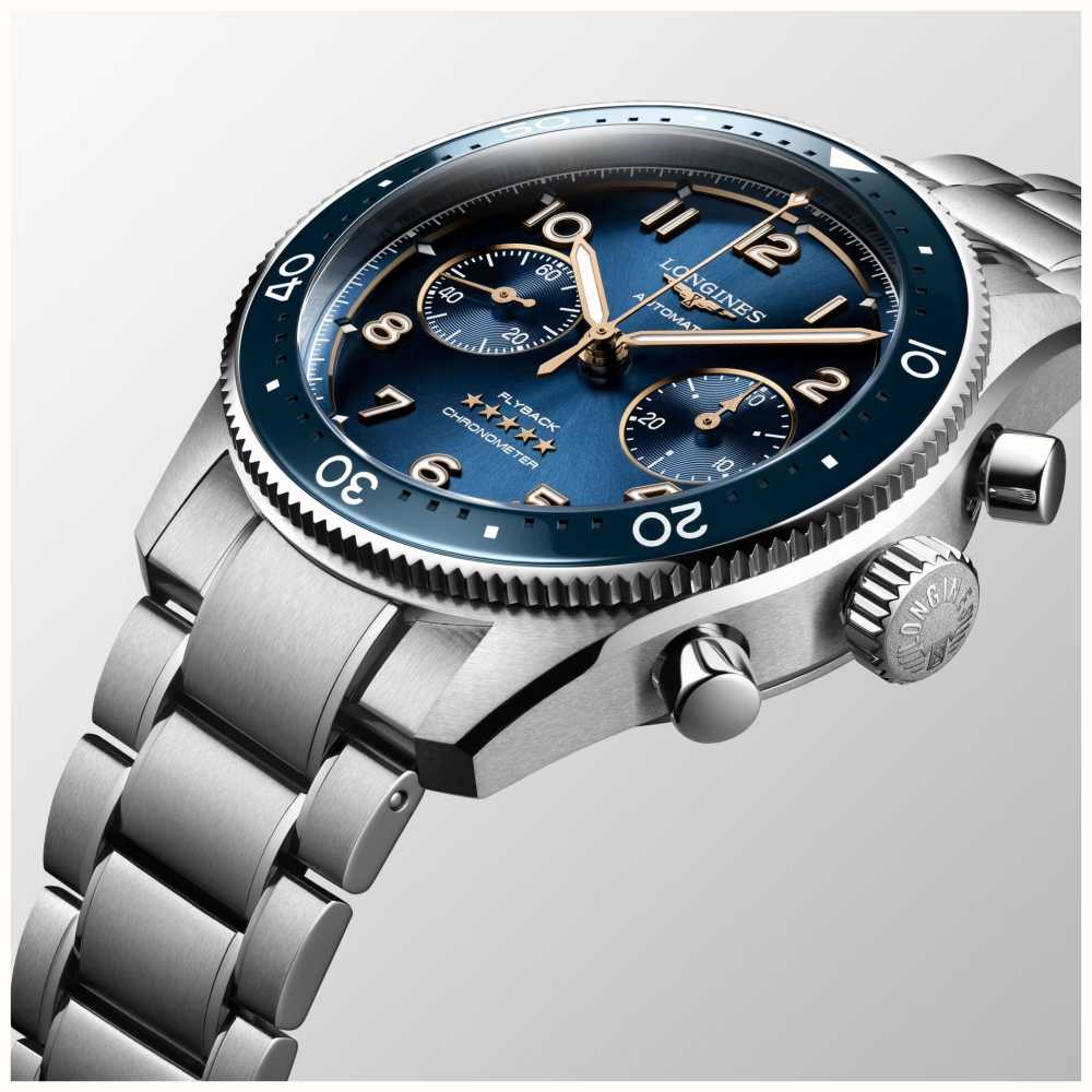 LONGINES Spirit Flyback Auto Cron metro 42mm A o Inoxid vel