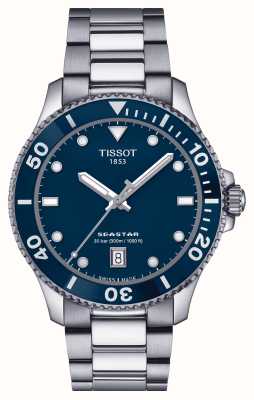 Tissot Seastar 1000 | 40mm | mostrador azul | pulseira de aço inoxidável T1204101104100
