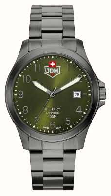 JDM Military Alpha i (40mm) mostrador verde / aço pvd preto JDM-WG001-08