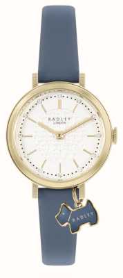 Radley Rua Selby | mostrador branco | pulseira de couro azul RY21502