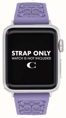 Coach Pulseira de relógio Apple (38/40/41mm) pulseira de silicone roxa 14700195