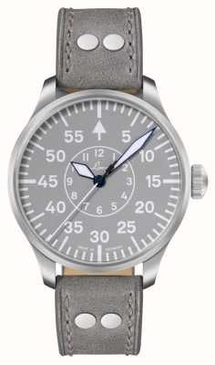 Laco Mostrador cinza automático Aachen grau (42 mm) / pulseira de couro cinza 862159