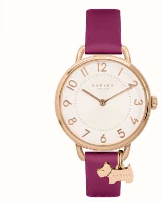 Radley Feminino | mostrador rosa | pulseira de couro rosa RY21614