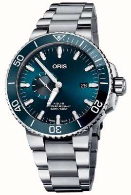 ORIS Masculino Mostrador Azul Oris Aquis Data 41 5 Mm 01 733 7766