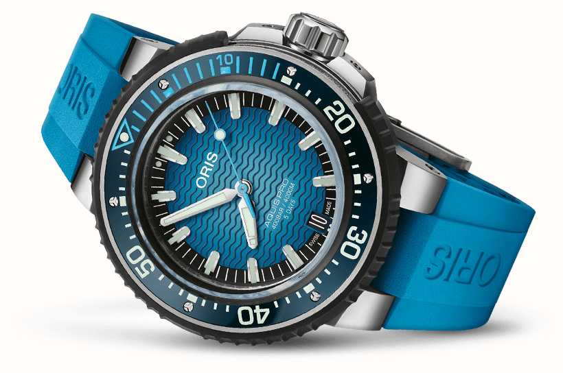 ORIS Aquis Pro 4000m Cal. Mostrador Azul 400 49 5 Mm Borracha