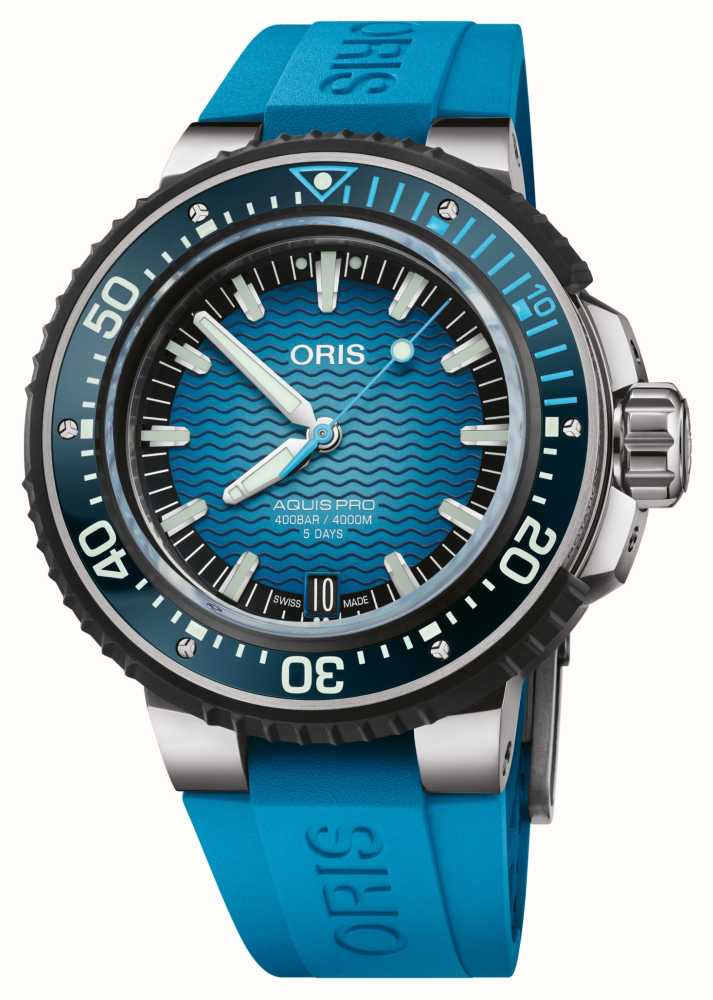 ORIS Aquis Pro 4000m Cal. Mostrador Azul 400 49 5 Mm Borracha