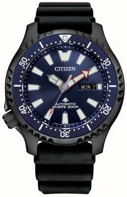 Citizen Mergulhador profissional masculino | automático | mostrador azul | pulseira de poliuretano preta NY0158-09L