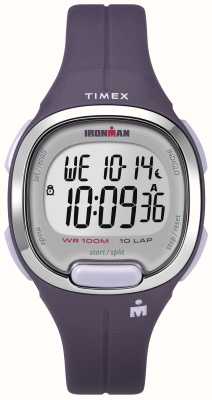 Timex Visor digital ironman feminino / pulseira de borracha roxa TW5M19700