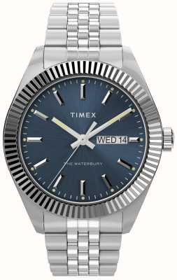 Timex Waterbury masculino (41 mm) mostrador azul / pulseira de aço inoxidável TW2V46000
