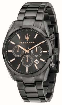 Maserati Attrazione masculino (43mm) mostrador preto / pulseira de aço inoxidável preto R8853151001