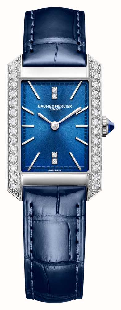 Baume Mercier Mostrador Hampton Quartz Azul Feminino Pulseira