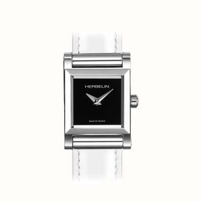 Herbelin Caixa do relógio Antarès - mostrador preto / aço inoxidável - apenas caixa H17144AP04