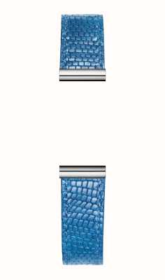 Herbelin Pulseira de relógio intercambiável Antarès - couro azul texturizado viper / aço inoxidável - somente pulseira BRAC17048A116