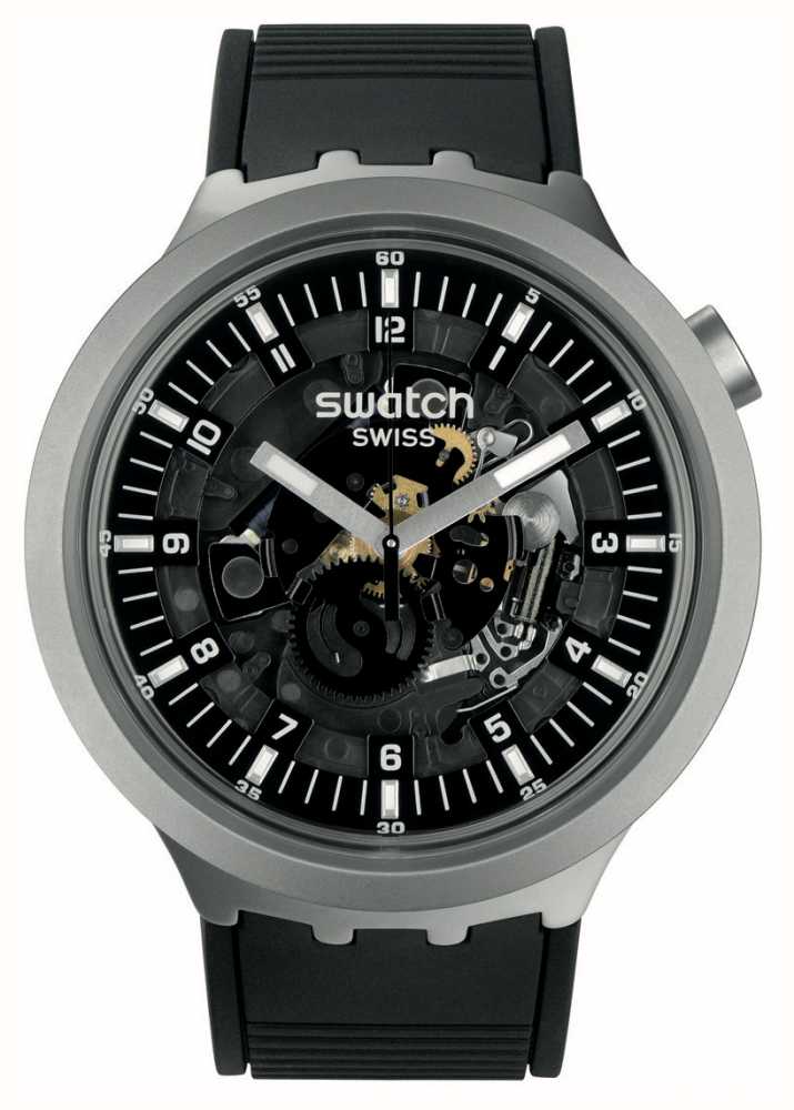 Swatch Big Bold Irony Dark Irony A o Inoxid vel 47mm Mostrador