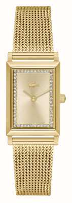 Lacoste Mostrador dourado Catherine (20,7 mm) / pulseira em malha de aço dourado 2001315