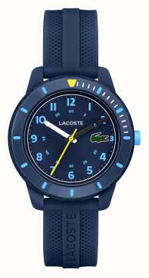 Lacoste Mini tênis (34,5 mm) mostrador azul / pulseira de silicone azul 2030053