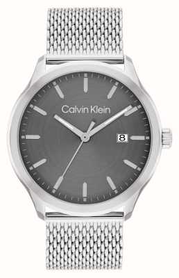 Calvin Klein Defina masculino (43 mm) mostrador cinza / pulseira de malha de aço 25200352