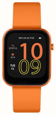 Reflex Active Smartwatch multifuncional Série 12 (38 mm) com mostrador digital / silicone laranja cítrico RA12-2155