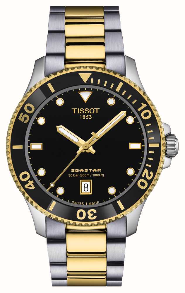 Tissot Seastar 1000 40 Mm Mostrador Preto A o Inoxid vel