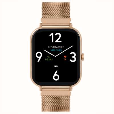 Reflex Active Smartwatch multifuncional Série 23 (39 mm) com mostrador digital / malha de aço inoxidável pvd ouro rosa RA23-4080