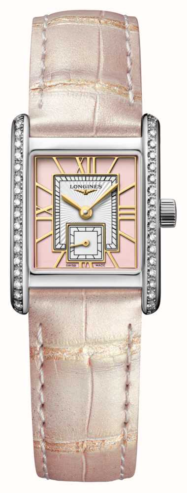 LONGINES Mini Dolce Vita 21 5 Mm Mostrador Rosa Flor pulseira De