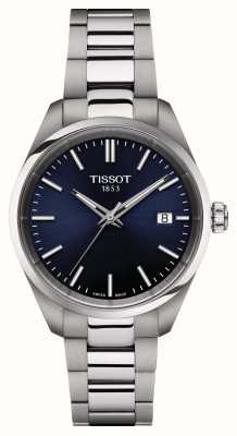 Tissot Pr 100 (34 mm) mostrador azul / pulseira em aço inoxidável T1502101104100
