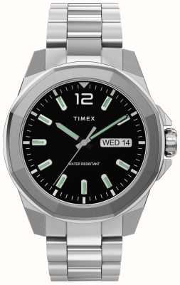 Timex Essex avenue (44 mm) mostrador preto / pulseira em aço inoxidável TW2U14700