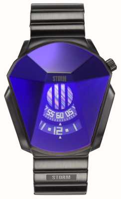 STORM Mostrador azul Darth ardósia (43,5 mm) / pulseira em aço inoxidável preto 47001/SL/B