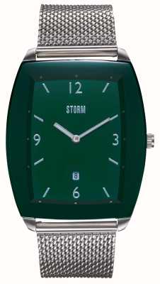 STORM Mostrador verde zyone masculino (38 mm) / pulseira de malha de aço inoxidável 47527/GN